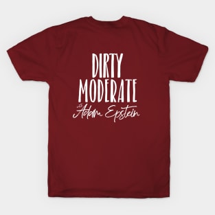 Dirty Moderate White Logo T-Shirt